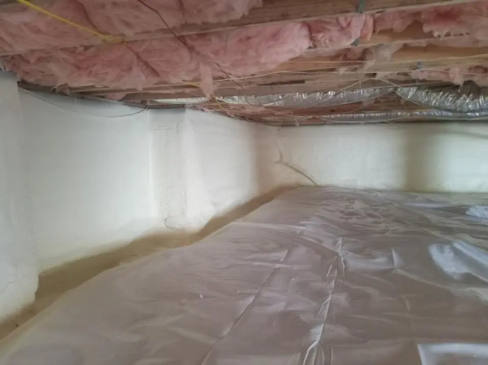 Crawl space encapsulation with closed-cell spray foam for Roof Waterproofing in Bryans Road